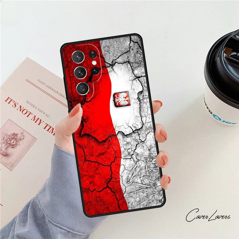 Poland Flag Phone Case - Protective Cover for Samsung Galaxy S20–S25 & Note Series