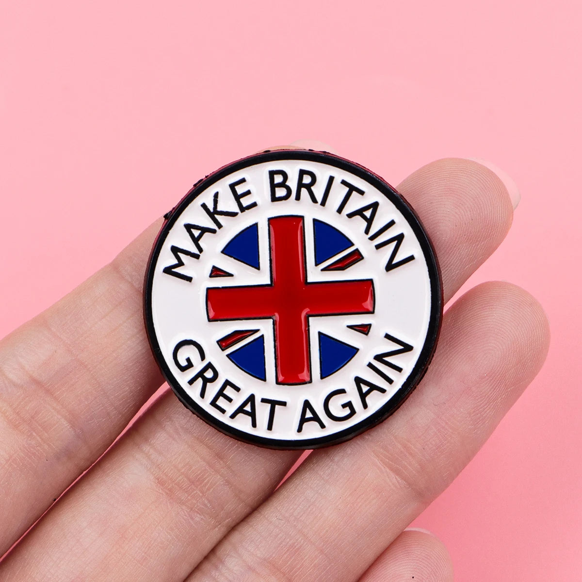 Make Britain Great Again Enamel Pin Patriotic Lapel Brooch Gift