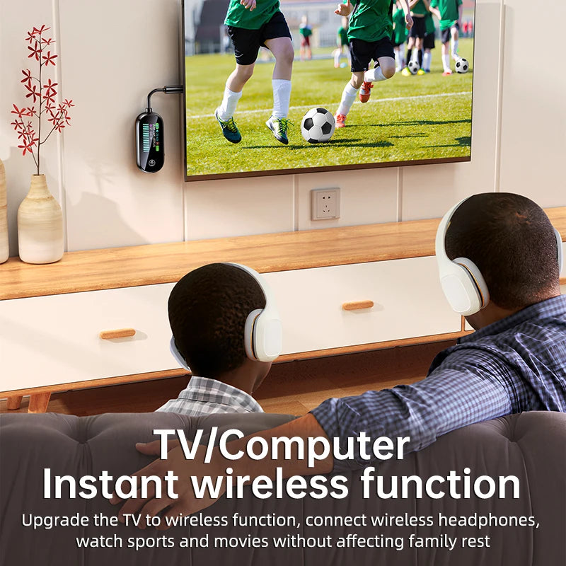 Bluetooth 5.4 2-in-1 Transmitter Receiver AUX Adapter for TV Car Plane