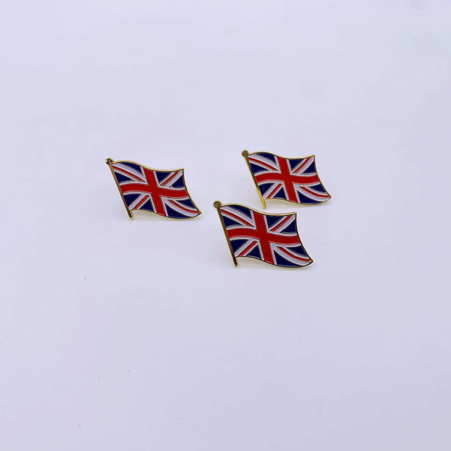 100pcs UK Union Jack Flag Enamel Pins Bulk Metal British Lapel Badge