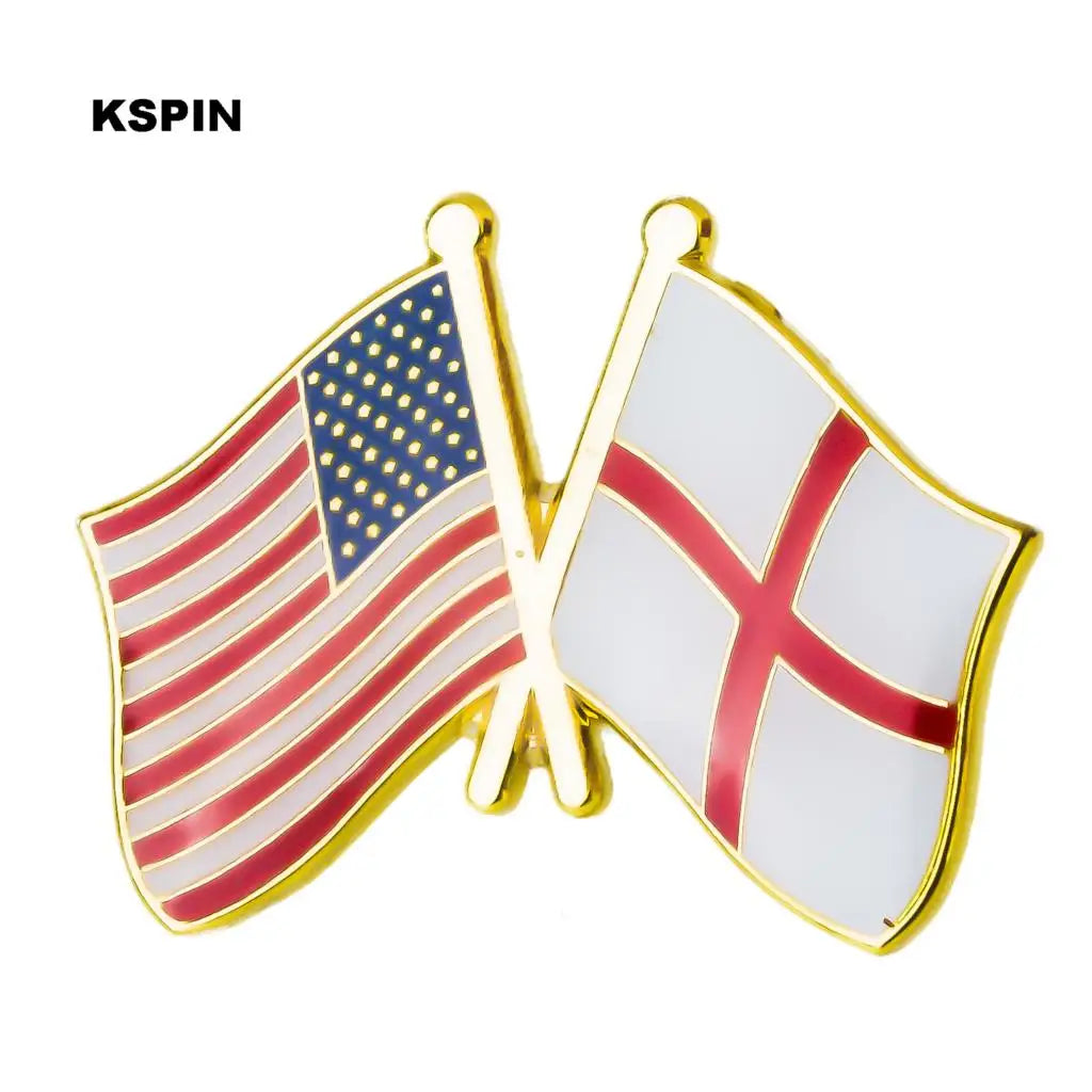 England Flag Lapel Pin Metal Brooch UK Badge Butterfly Clutch Unisex