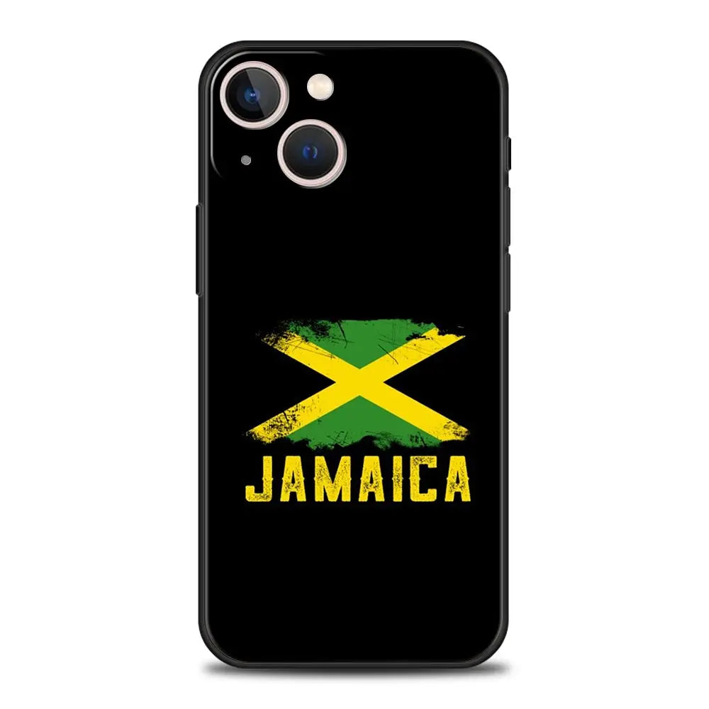 Jamaica National Flag iPhone Case – Soft TPU Cover for iPhone 7–16 Series