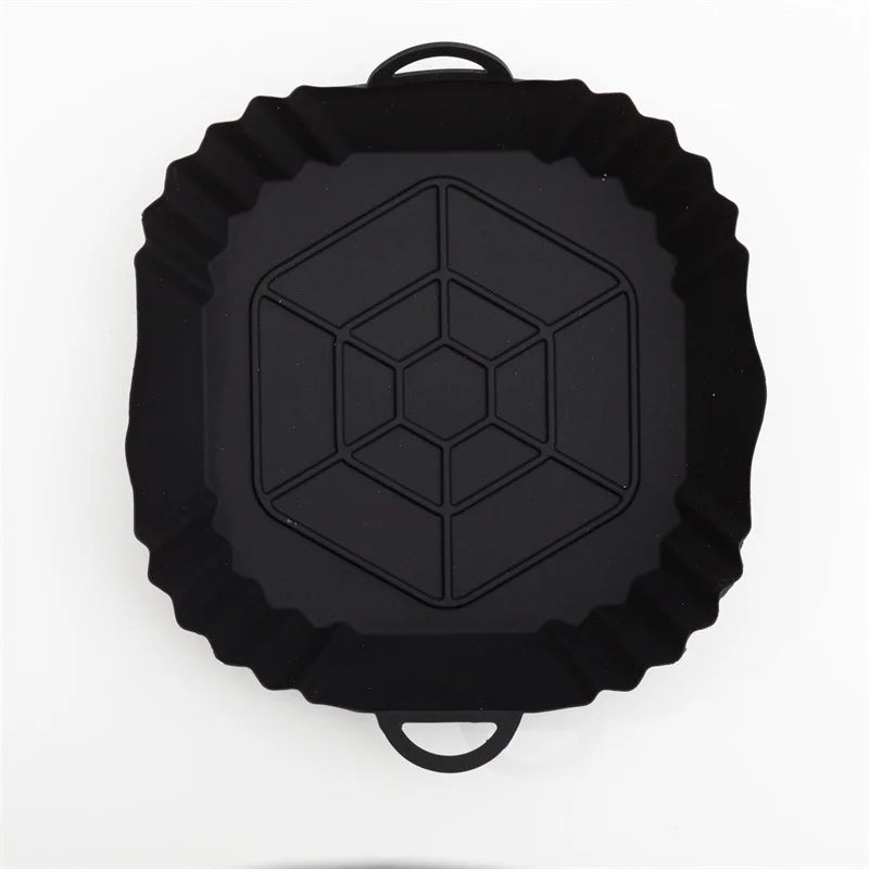 Reusable Silicone Air Fryer Liner Square Non Stick Air fryer Basket Pad