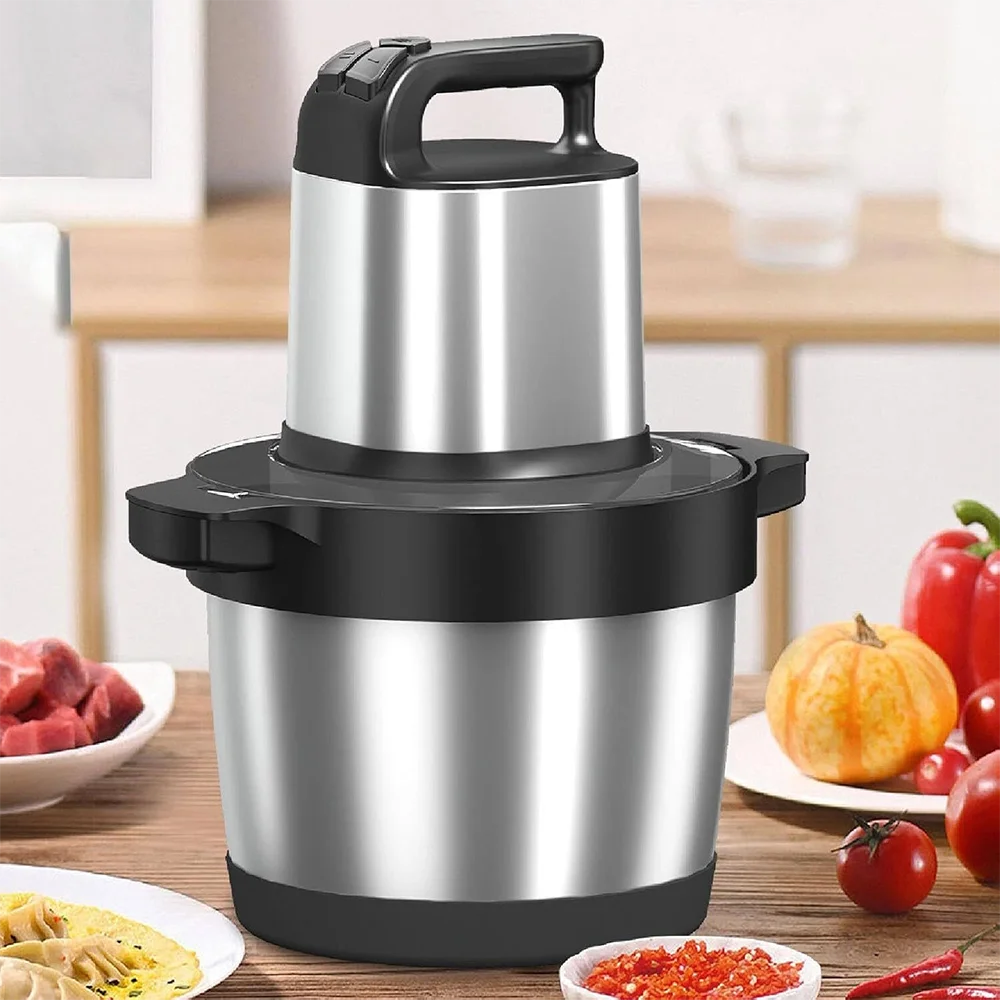 1500W Electric Food Chopper 6.5L Stainless Steel Meat Grinder 3 Speed