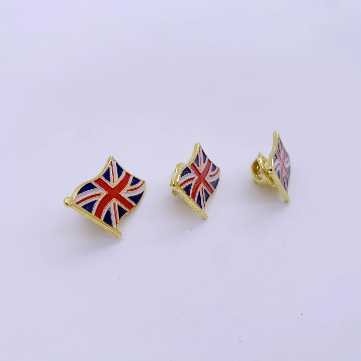 100pcs UK Union Jack Flag Enamel Pins Bulk Metal British Lapel Badge