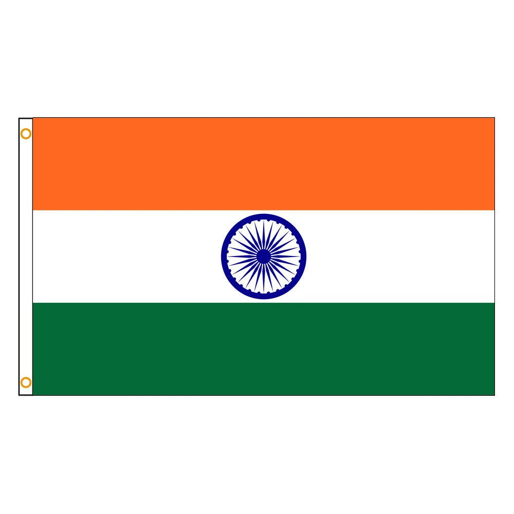 3×5ft India Emblem Flag - Polyester Printed Banner & Tapestry for Decoration