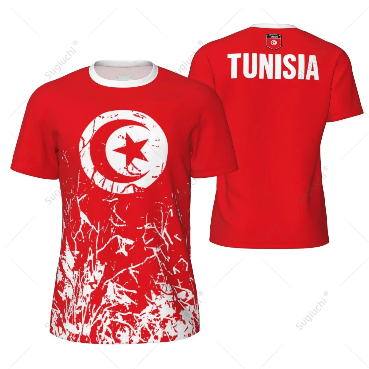 Tunisia Flag Sports Mesh T-Shirt – 3D Running Fitness Soccer Tee