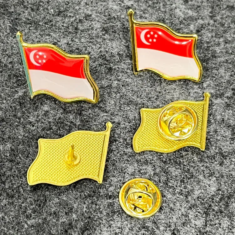 Patriotic Flag Brooch Pins Set Metal Lapel Badge Bulk Gift Jewelry