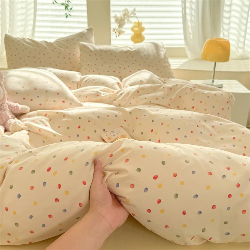 Bonenjoy Floral Duvet Cover Set 3pcs Soft Polyester Bedding Set