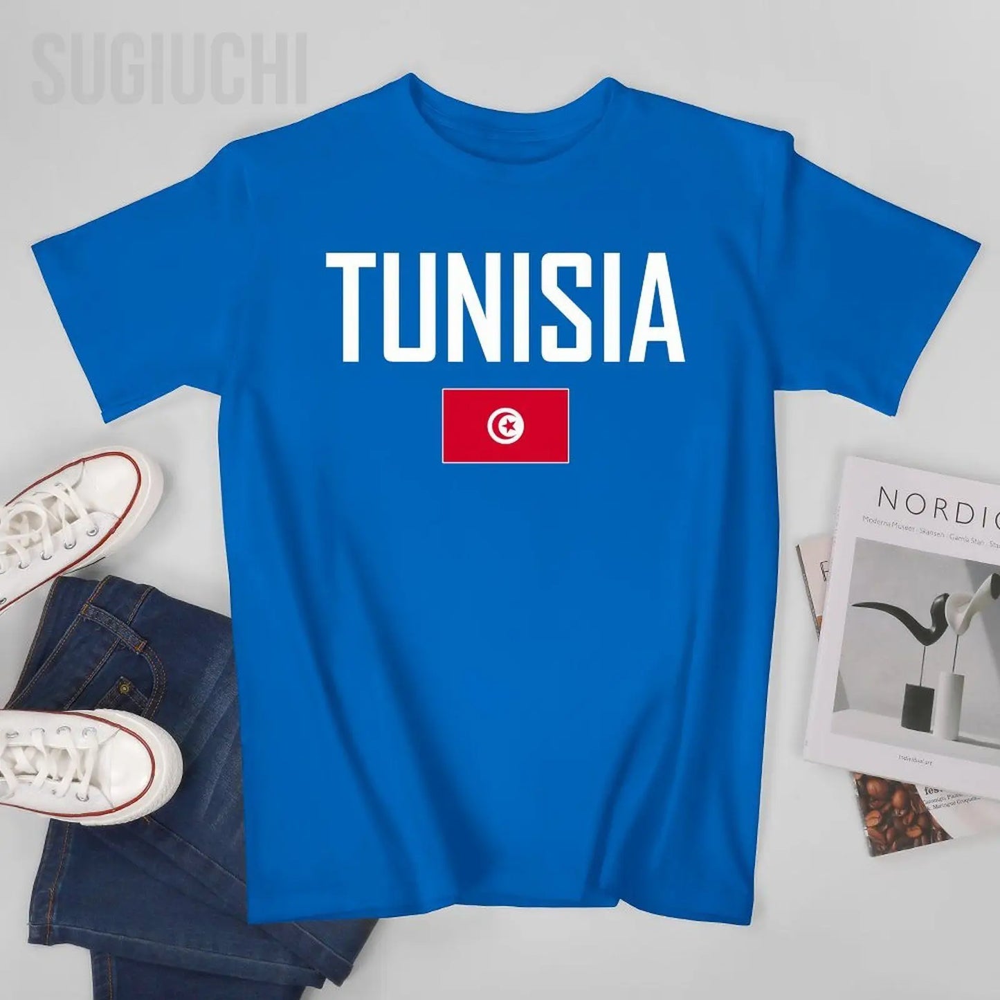 Men & Women Tunisia Flag T-Shirt – Cotton O-Neck Tee for Boys & Adults
