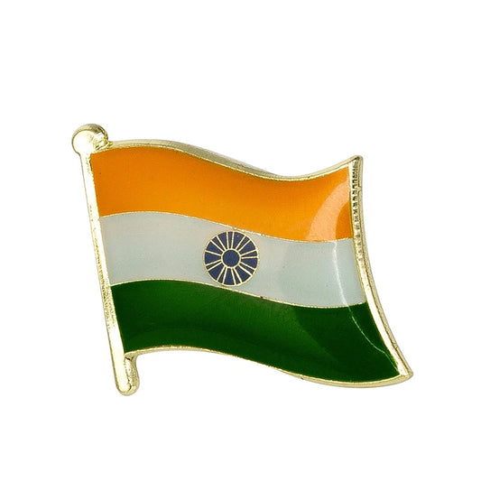 India Flag Badge Pin - Patriotic Lapel Pin for Backpack & Clothing