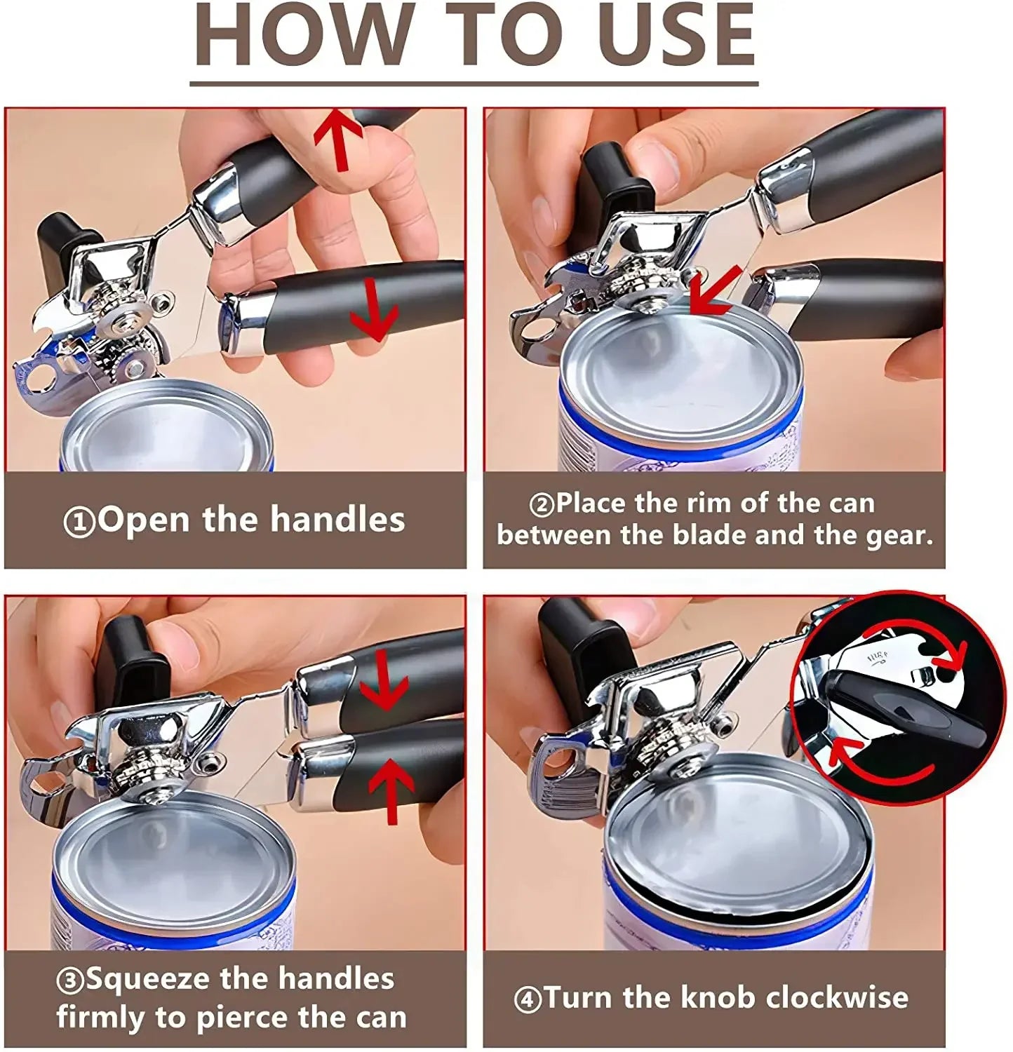 Heavy Duty Stainless Steel Can Opener Multifunction Bottle Opener Tool