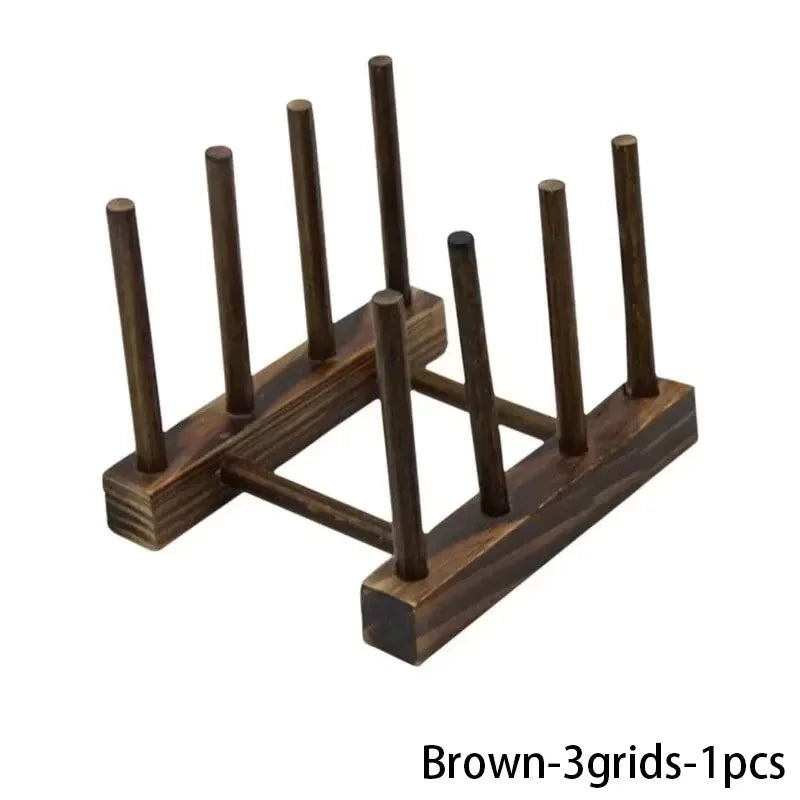 Wooden Dish Drying Rack Kitchen Storage Stand Eco Friendly Organizer