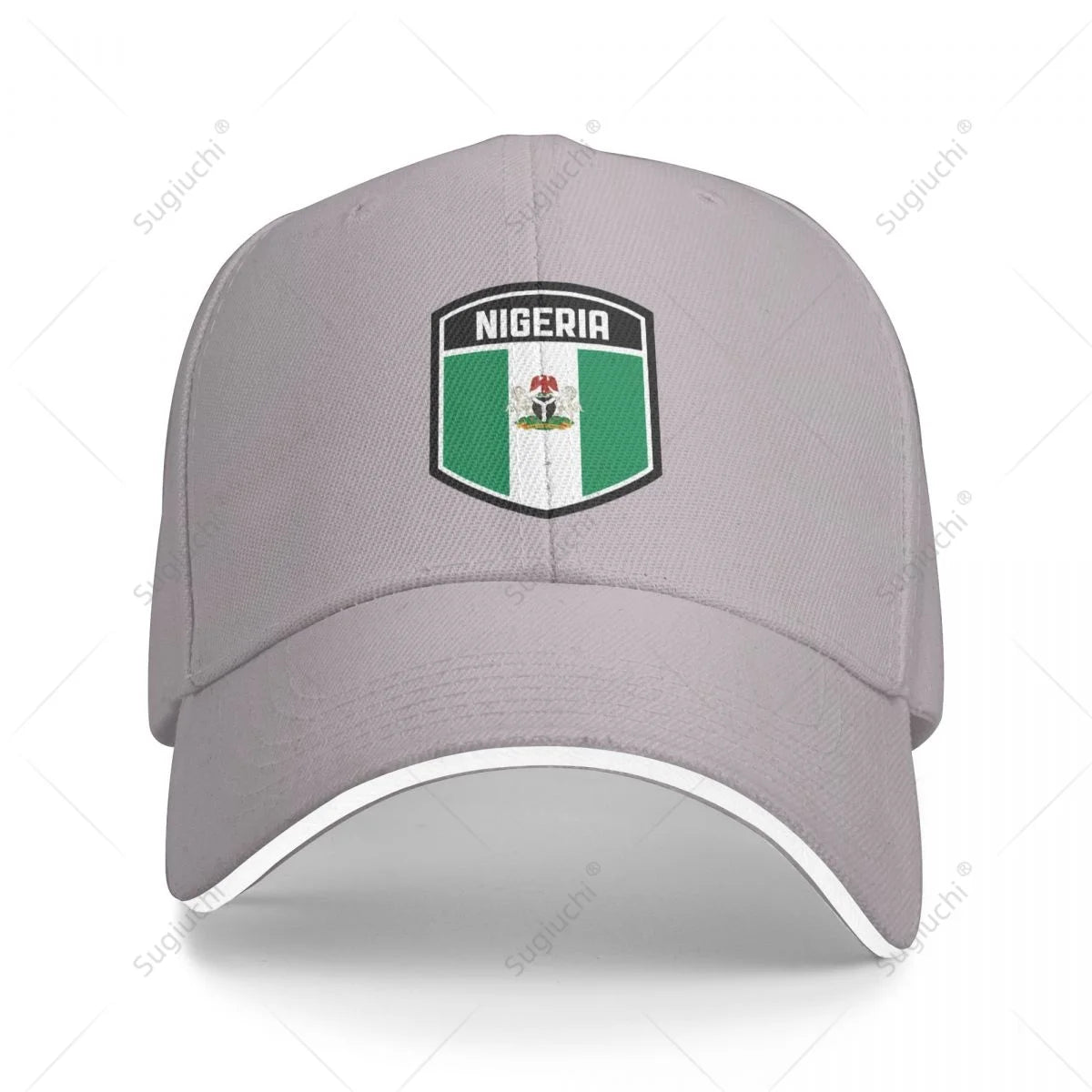 Nigeria Flag Shield Baseball Cap Adjustable Sports Casual Hat