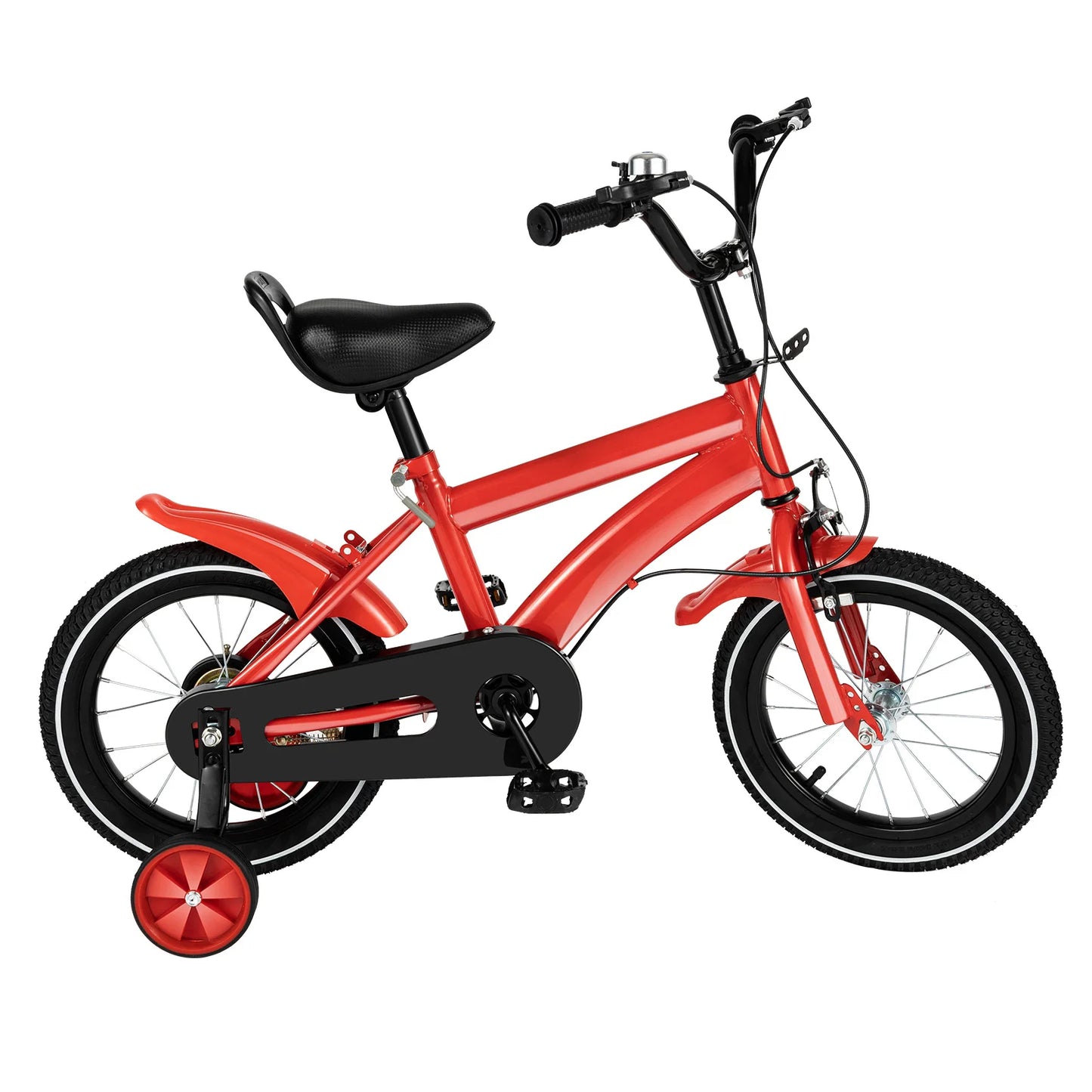 14″ Kids Bicycle with Training Wheels - Adjustable Bike for Boys & Girls