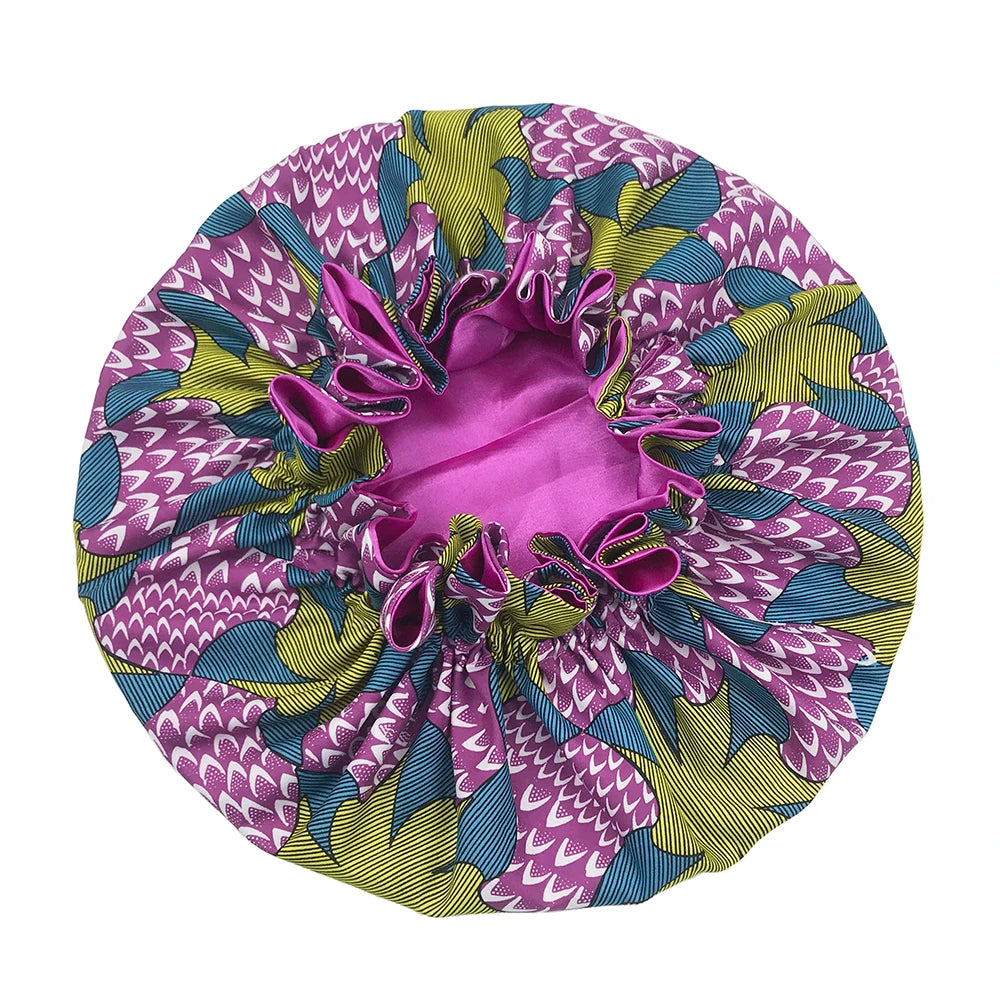 Double Layer Satin Bonnet – Large Reversible Silky Sleep Cap for Women Hair Protection
