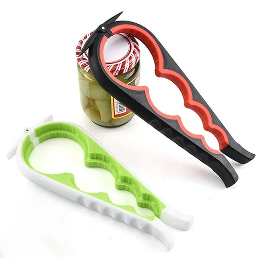 4-in-1 Multifunction Bottle Can Jar Opener Anti Slip Aluminium Tool