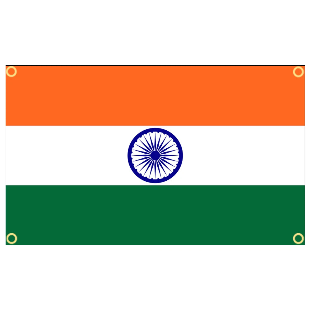 3×5ft India Emblem Flag - Polyester Printed Banner & Tapestry for Decoration