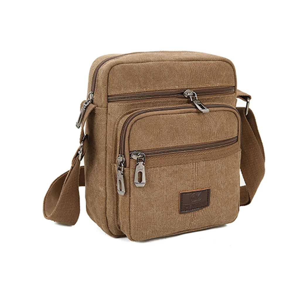 Retro Men’s Canvas Messenger Bag – Crossbody Shoulder Satchel for Travel & Daily Use