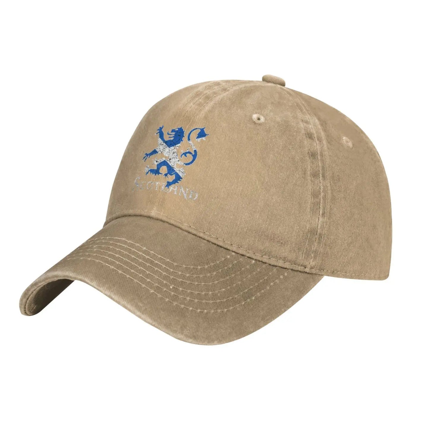 Scotland Lion Rampant Flag Cap Cotton Denim Adjustable Unisex Hat