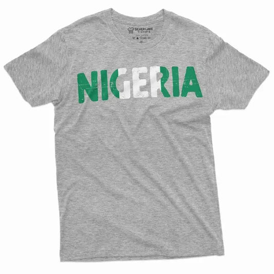 Men’s Nigeria Flag T-Shirt – Patriotic Nigerian Country Logo Tee