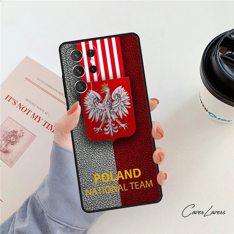 Poland Flag Phone Case - Protective Cover for Samsung Galaxy S20–S25 & Note Series