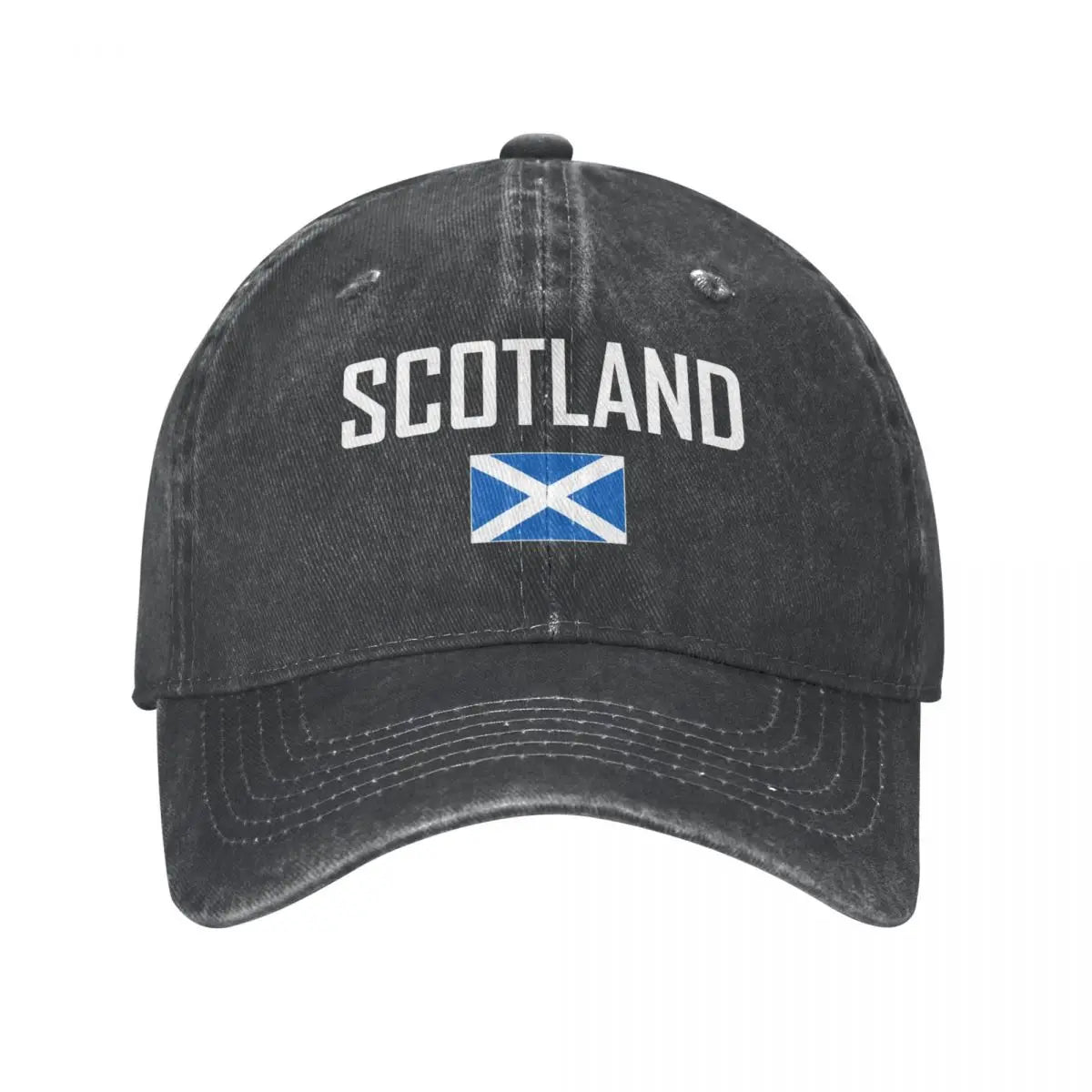 Scotland Flag Baseball Cap Vintage Cotton Washed Denim Dad Hat Unisex