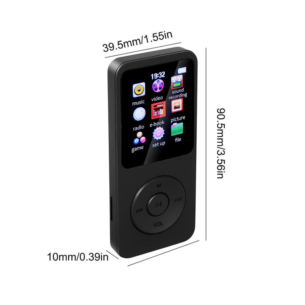 Bluetooth 5.0 MP3 MP4 Player Portable Music Player FM Radio Recorder