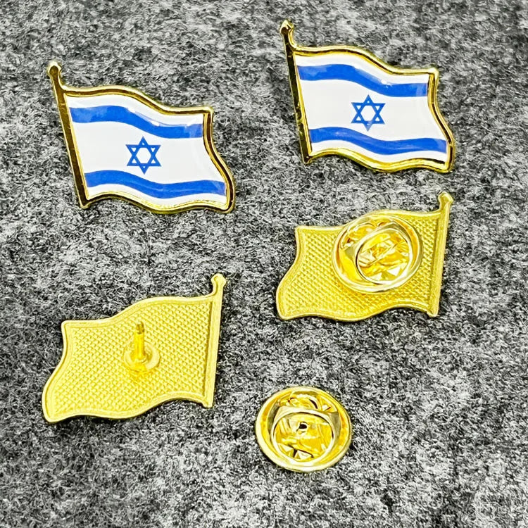 Patriotic Flag Brooch Pins Set Metal Lapel Badge Bulk Gift Jewelry