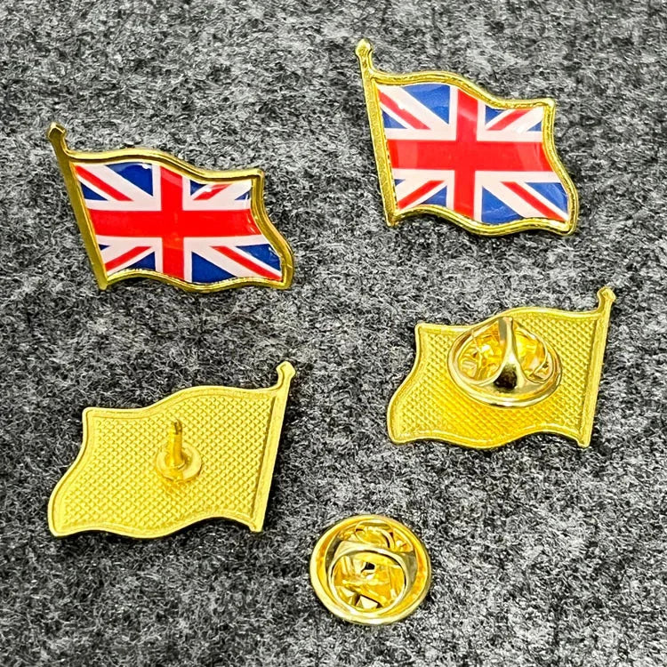 Patriotic Flag Brooch Pins Set Metal Lapel Badge Bulk Gift Jewelry