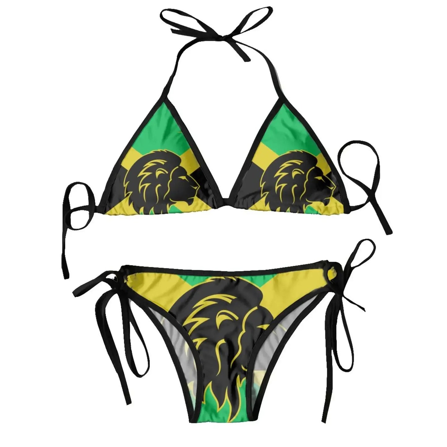 Women’s Jamaica Flag Bikini Set - Two-Piece Summer Beachwear Swimsuit
