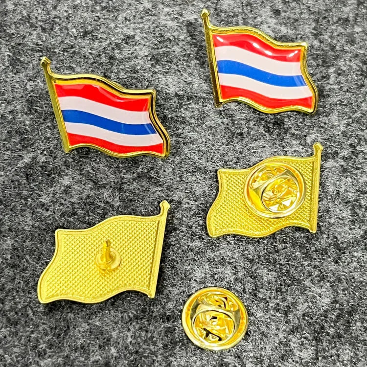 Patriotic Flag Brooch Pins Set Metal Lapel Badge Bulk Gift Jewelry