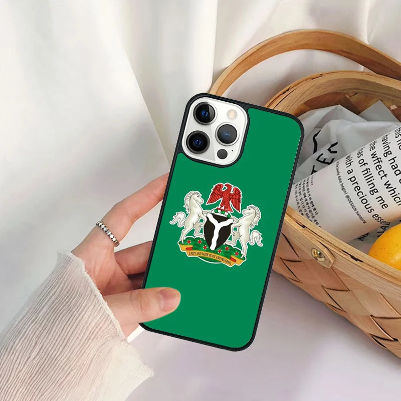 Nigeria Flag iPhone Case Shockproof Anti-Scratch Slim Cover Case