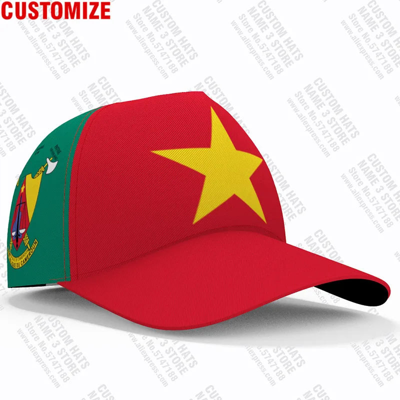 Cameroon Flag Baseball Cap Custom Name Adjustable Unisex Sports Hat