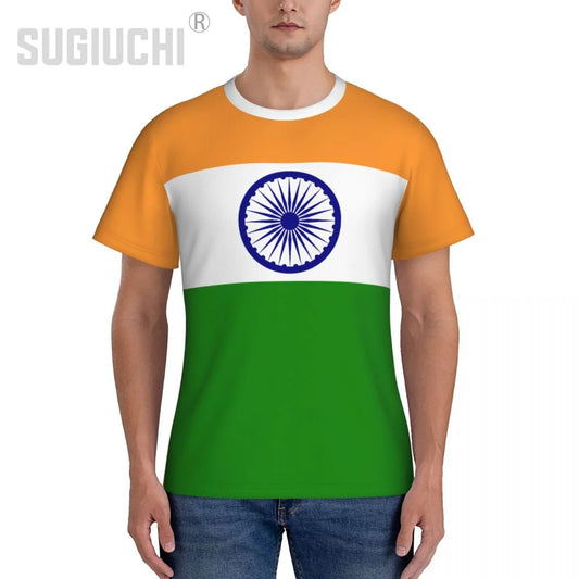 India Flag 3D Sports T-Shirt - Patriotic Soccer & Football Jersey for Men & Women