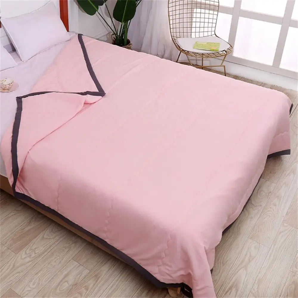 Cooling Summer Blanket Breathable Cotton Lightweight Cold Effect Quilt
