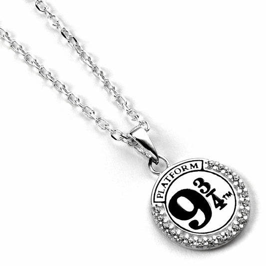 Harry Potter Sterling Silver 9 & 3 Quarters Crystal Necklace