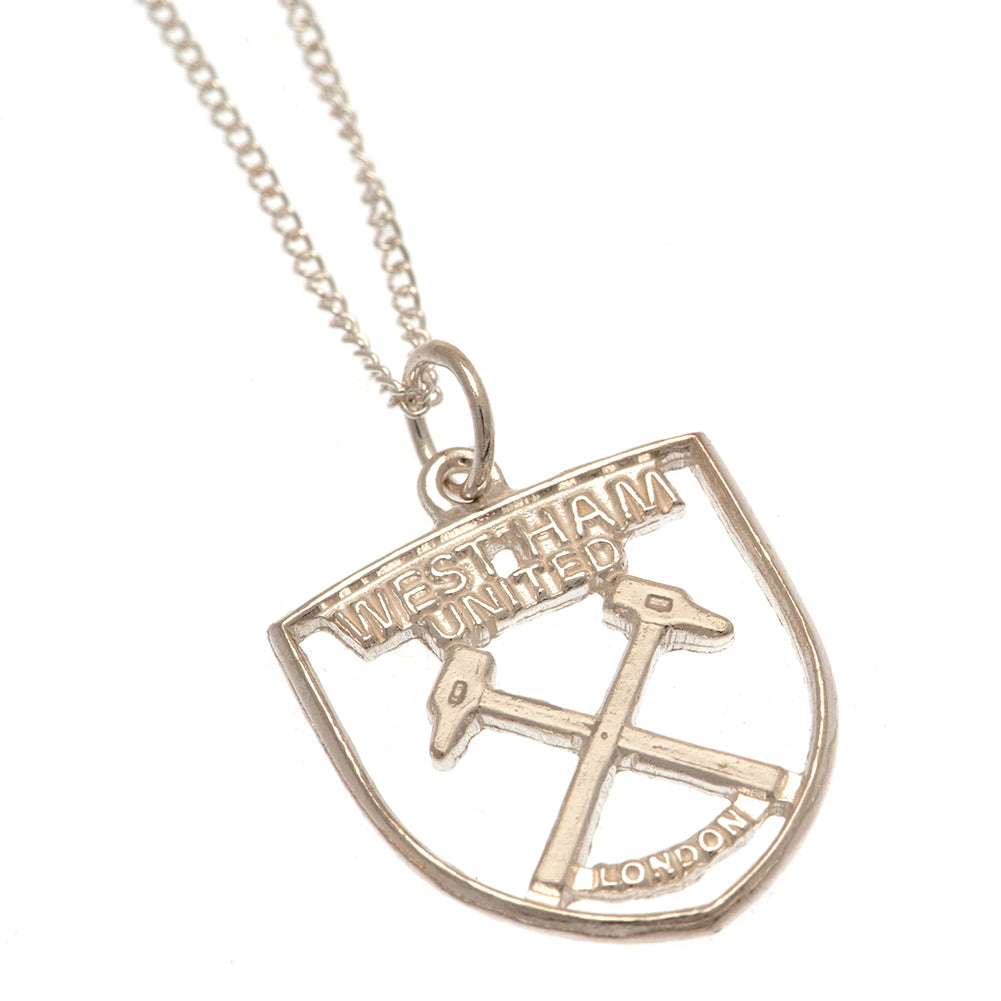 West Ham United FC Sterling Silver Crest Pendant & Chain