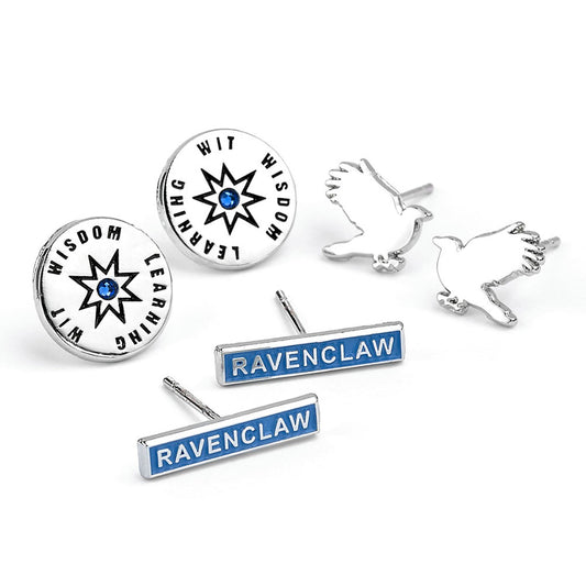 Harry Potter Silver Plated Ravenclaw Stud Earring Set