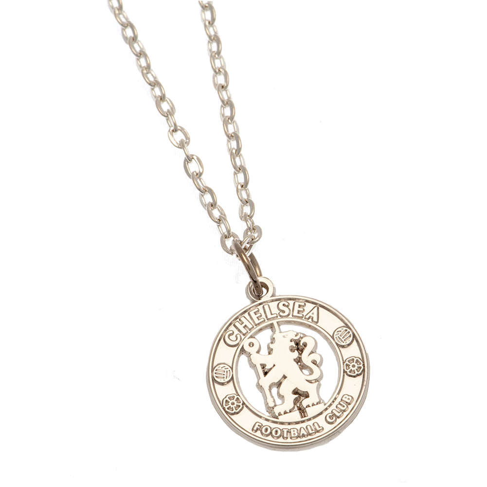 Chelsea FC Silver Plated Boxed Crest Pendant