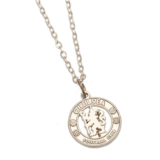 Chelsea FC Silver Plated Boxed Crest Pendant