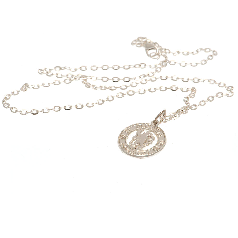 Chelsea FC Silver Plated Boxed Crest Pendant