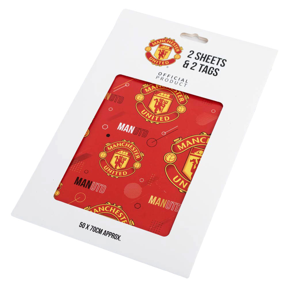 Manchester United FC Text Gift Wrap