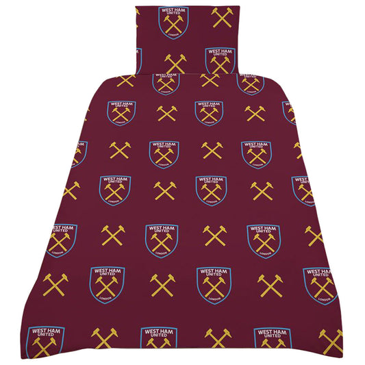 West Ham United FC Colour Split Single Duvet Set