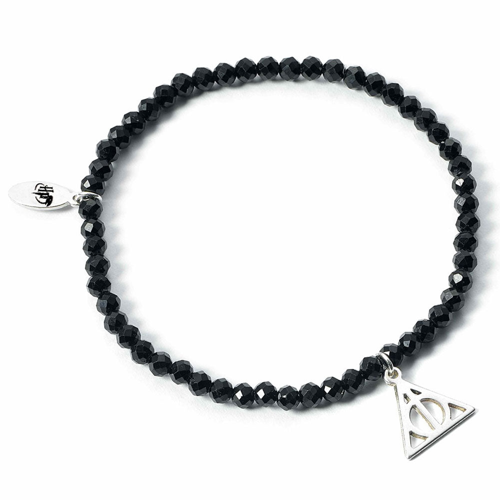 Harry Potter Stone Bracelet With Sterling Silver Deathly Hallows Charm