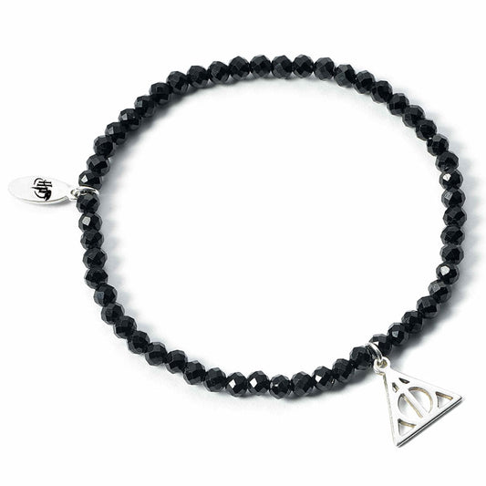 Harry Potter Stone Bracelet With Sterling Silver Deathly Hallows Charm