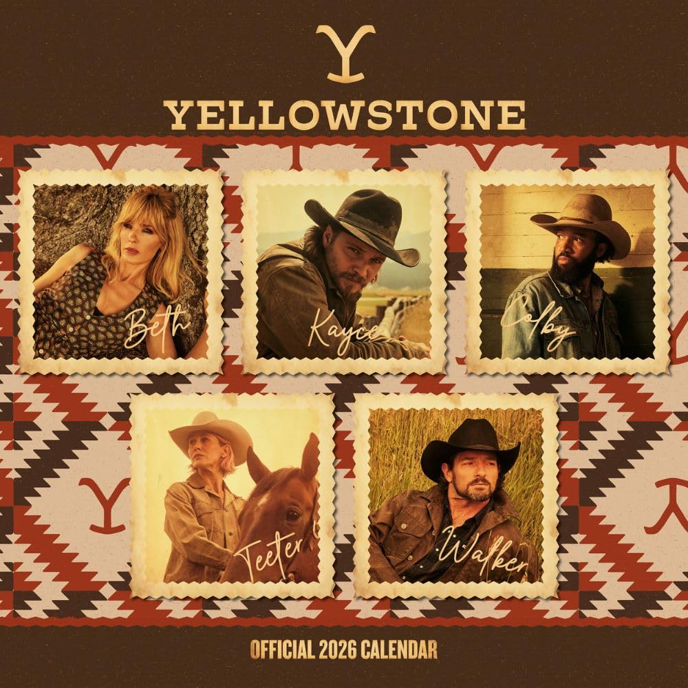 Yellowstone Square Calendar 2026
