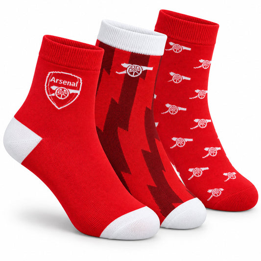 Arsenal FC 3pk Adults Fashion Socks 4-7