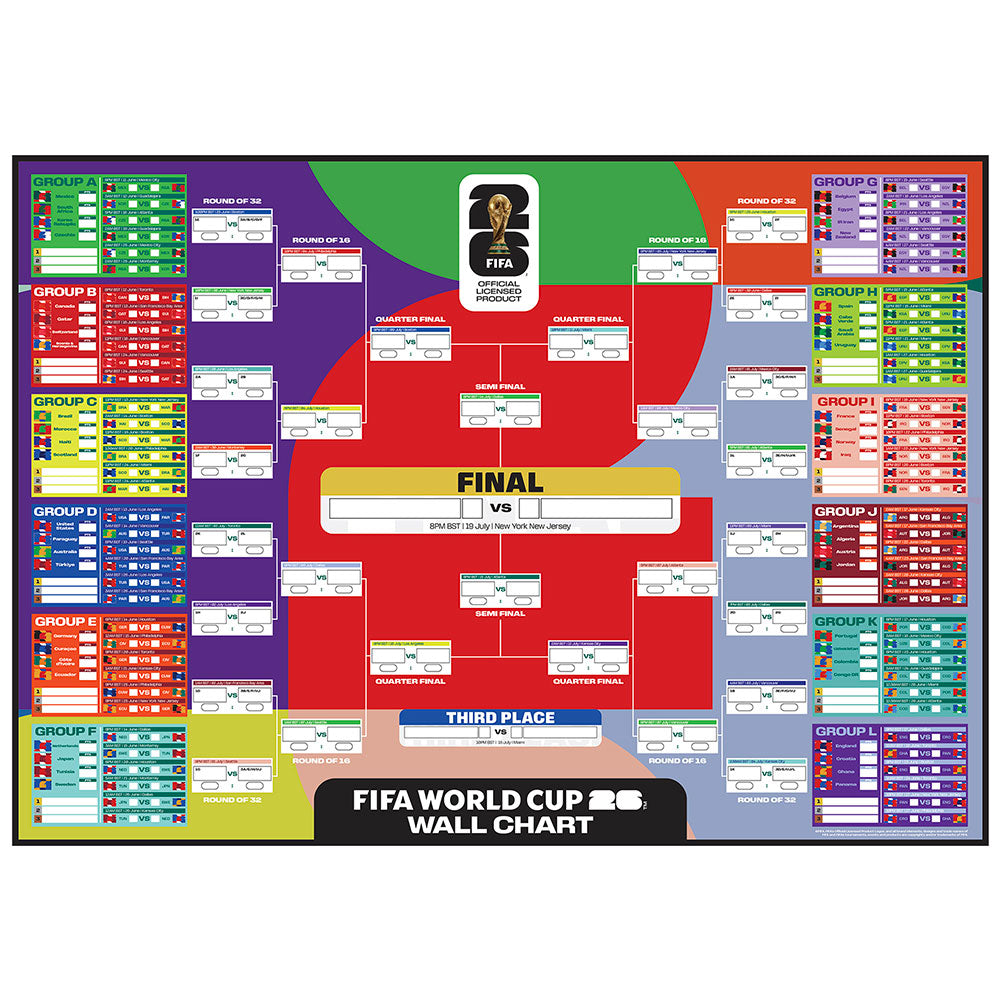 FIFA World Cup 2026 A1 Wall Chart