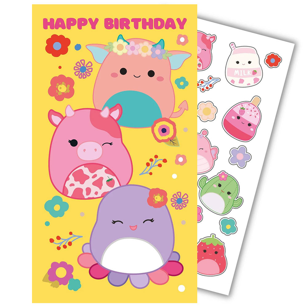 Squishmallows Birthday Card With Stickers